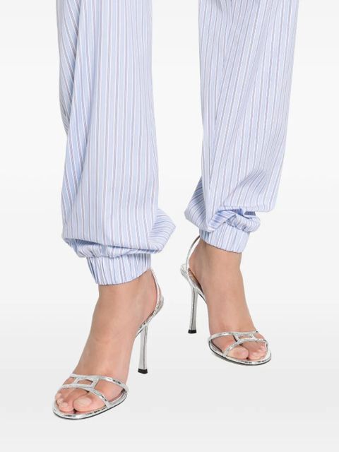 The Attico stripe pull trousers - White
