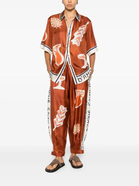 ALEMAIS Soleil D´Amour graphic-print shirt - Brown - zdjęcie produktu nr 2