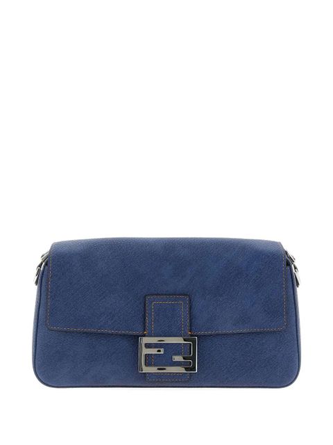 FENDI Rome leather shoulder bag - Blue - zdjęcie produktu nr 1
