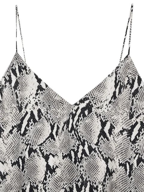 ANINE BING python v-neck top - White