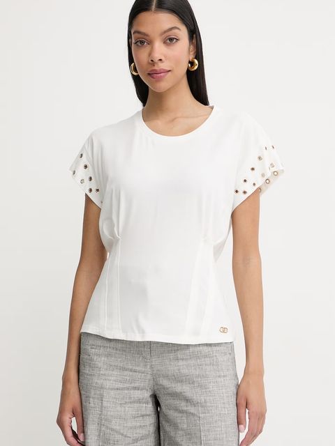 Liu Jo t-shirt damski bawełniany z elastanem - zdjęcie produktu nr 2