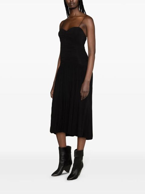 ISABEL MARANT Elisabeth ruched midi dress - Black