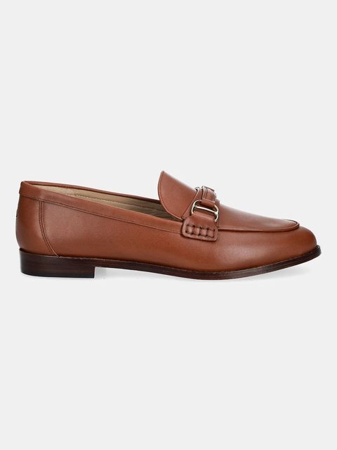 Lauren Ralph Lauren mokasyny skórzane Tasha Loafer damskie kolor brązowy na płaskim obcasie 802P02121002 - zdjęcie produktu nr 2