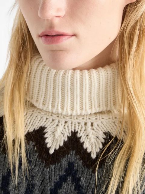 Prada intarsia turtleneck ribbed sweater - Neutrals