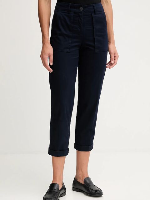 United Colors of Benetton spodnie damskie kolor granatowy proste high waist 4FRXDF08E - zdjęcie produktu nr 1