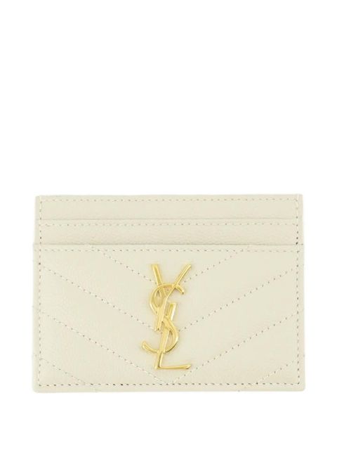 Saint Laurent Cassandre card holder - Neutrals
