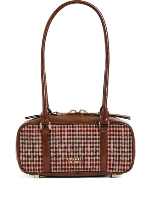Essentiel Antwerp Igor checked-pattern shoulder bag - Brown - zdjęcie produktu nr 1