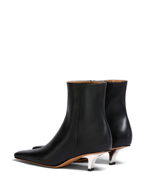 Marni heeled leather ankle boots - Black
