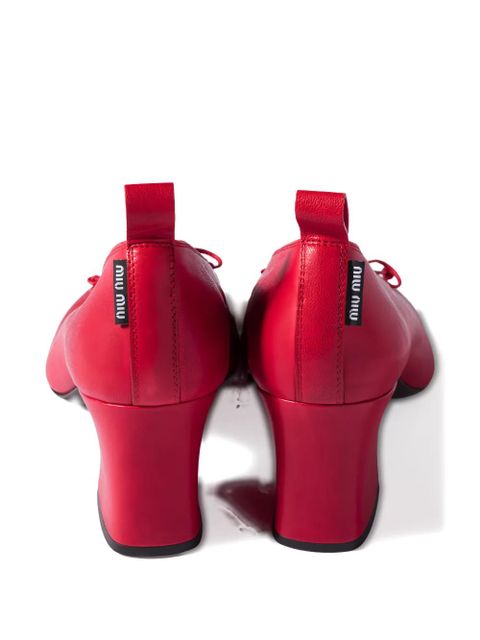 Miu Miu 65mm block-heel pumps - Red - zdjęcie produktu nr 2