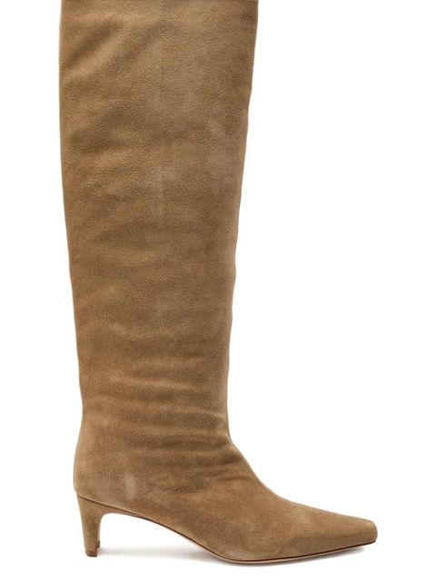 STAUD Wally suede knee-high boots - Neutrals - zdjęcie produktu nr 2
