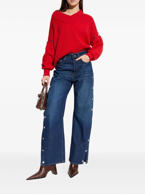 Sportmax detachable-sleeves sweater - Red
