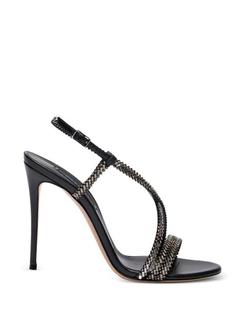 Casadei Josephine beaded strap sandals - Black - zdjęcie produktu nr 1