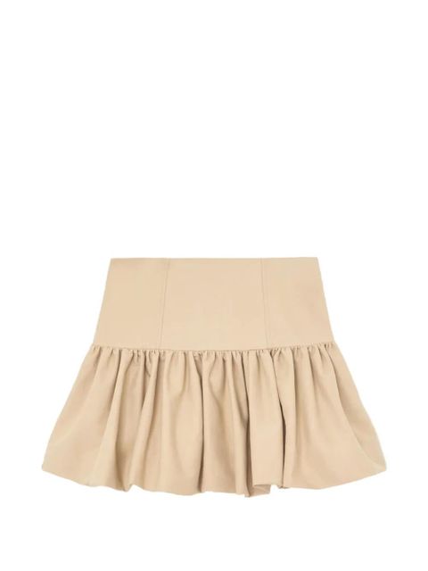 GANNI ruffled mini skirt - Neutrals - zdjęcie produktu nr 1
