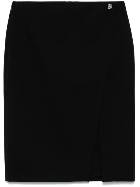 Givenchy 4G Liquid-detail wool skirt - Black - zdjęcie produktu nr 1