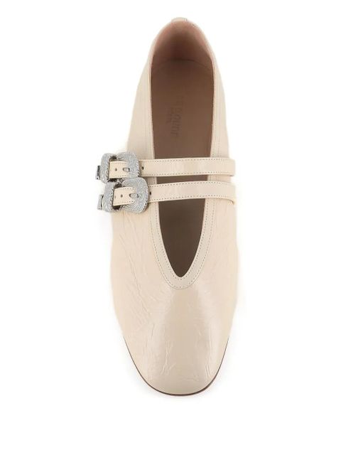 Le Monde Beryl buckle-embellished ballet flats - Neutrals