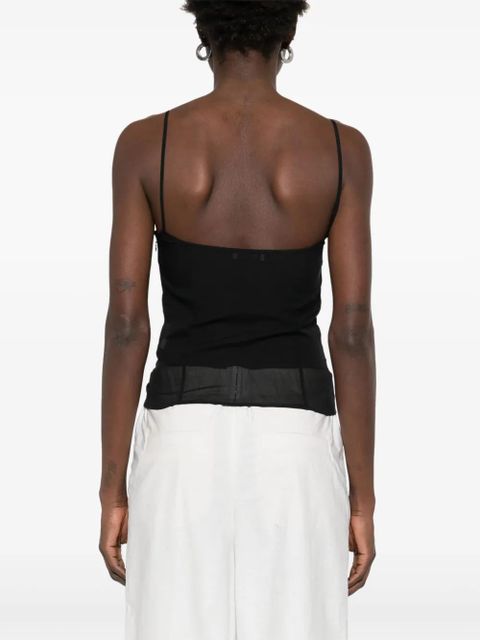 St. Agni sweetheart-neck tank top - Black