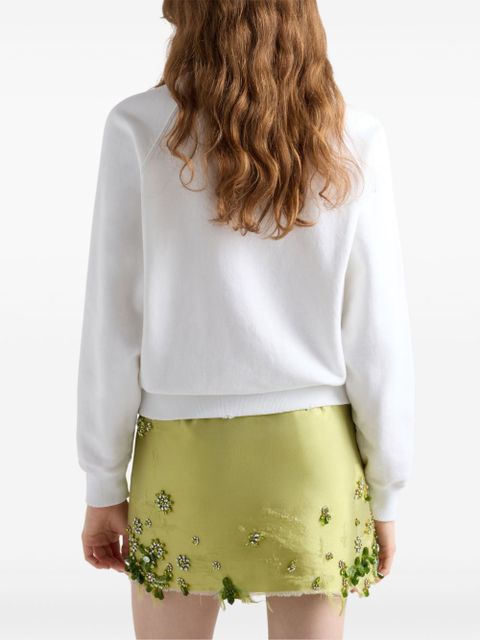 Prada cotton crew-neck sweatshirt - White