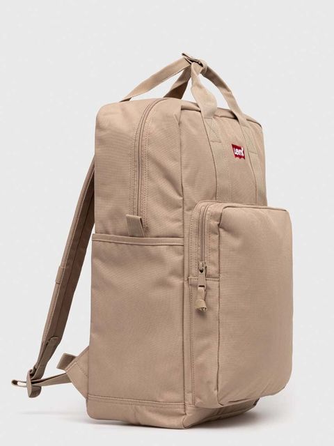 Levi's plecak kolor beżowy duży gładki