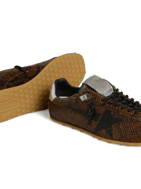 Golden Goose Marathon Speed printed-leather sneakers - Brown