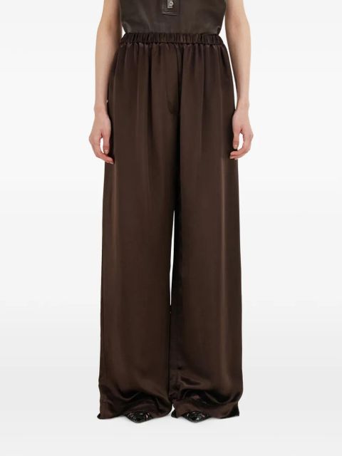 Ferragamo satin trouser - Brown