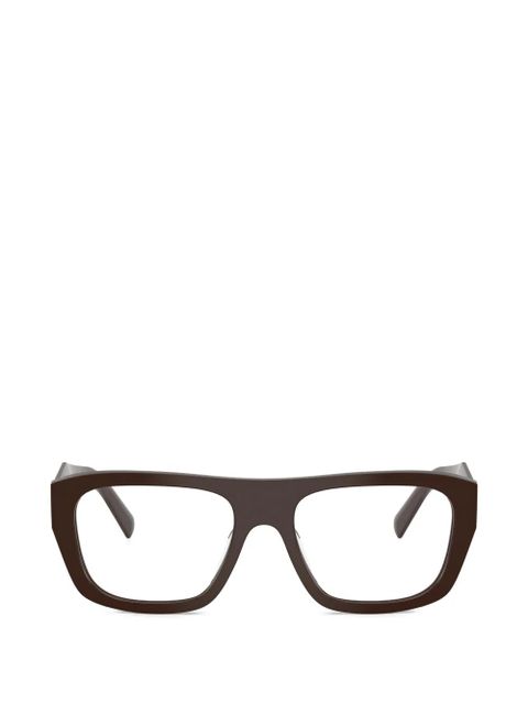 Prada Eyewear square-frame glasses - Brown - zdjęcie produktu nr 1