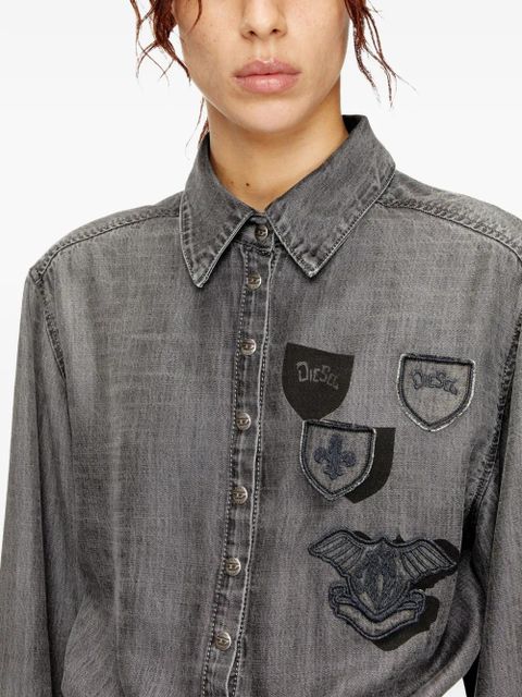 Diesel De-Drevia-S patch mini dress - Grey