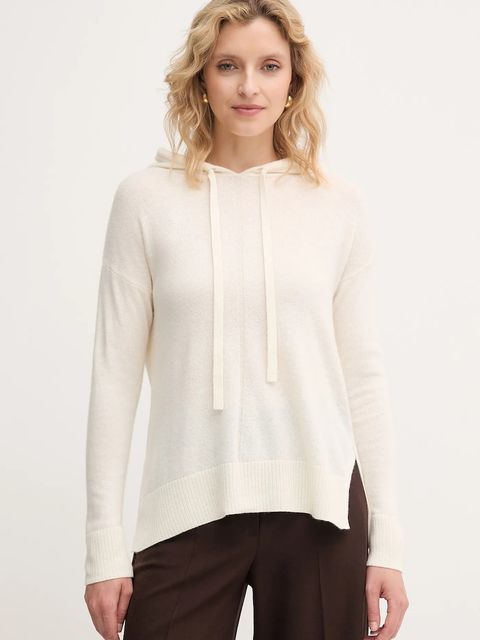 Marella sweter z domieszką wełny Emme by Marella damski kolor beżowy lekki 2525366011200 - zdjęcie produktu nr 1