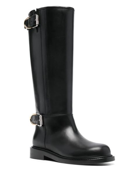 Givenchy buckled leather boots - Black