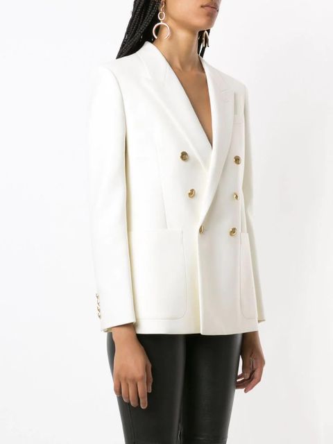 Saint Laurent double-breasted wool blazer - White - zdjęcie produktu nr 2