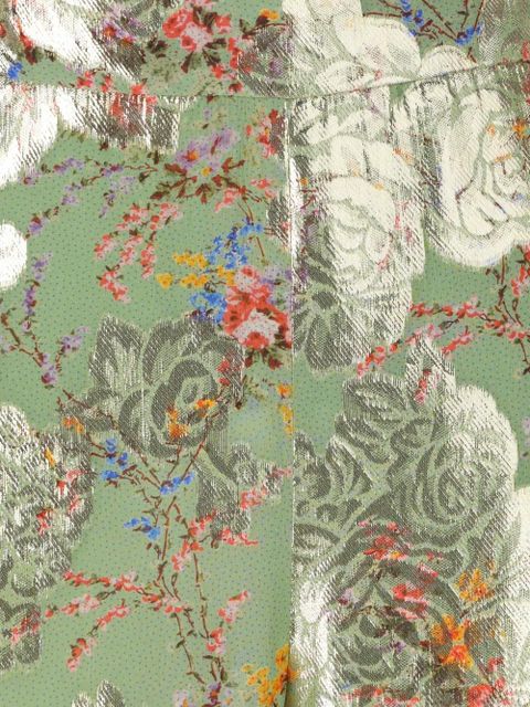 Valentino Garavani floral-brocade trousers - Green