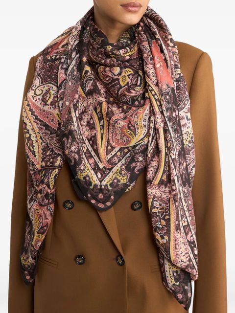 ETRO paisley-print scarf - Brown