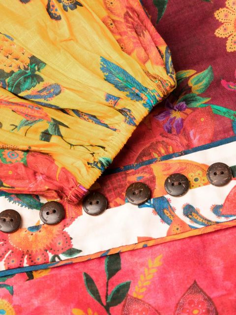 ZIMMERMANN floral-print belted mini dress - Red