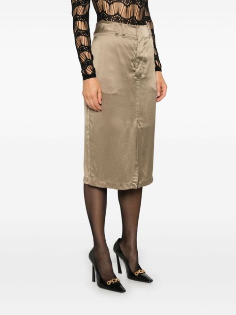 Saint Laurent silk pencil skirt - Neutrals - zdjęcie produktu nr 2