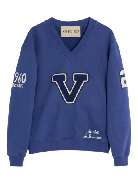 Valentino Garavani embroidered cotton sweatshirt - Blue - zdjęcie produktu nr 1