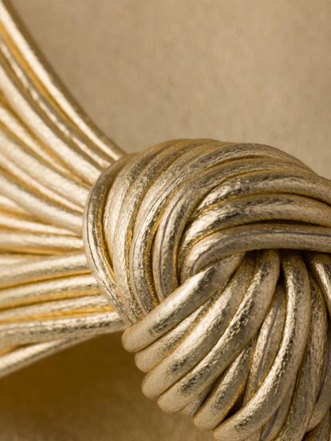 Prada leather heeled sandals - Gold