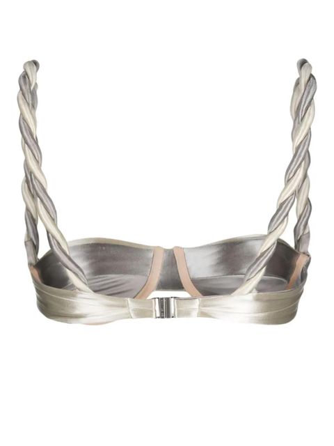 Isa Boulder reversible chunky-rope bikini top - Silver - zdjęcie produktu nr 2
