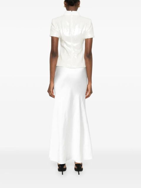 Self-Portrait button-embellishment maxi skirt set (set of two) - White