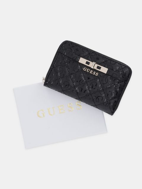 Guess portfel IDRA damski kolor czarny SWGG81 57140