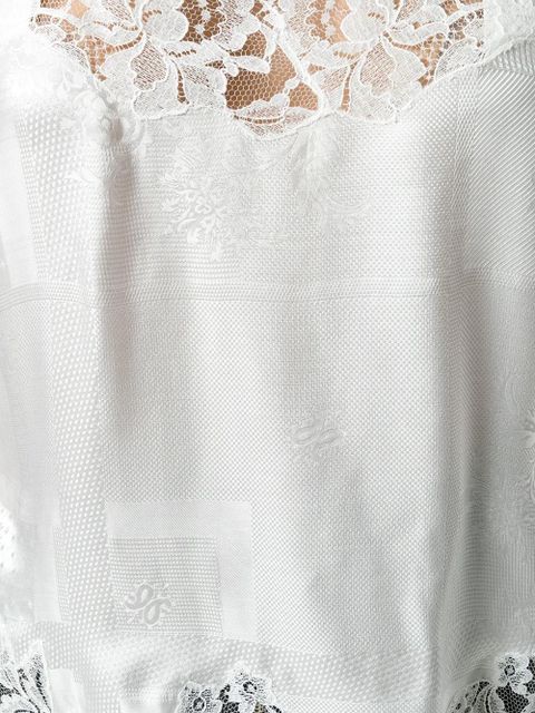 Givenchy lace trim vest top - White