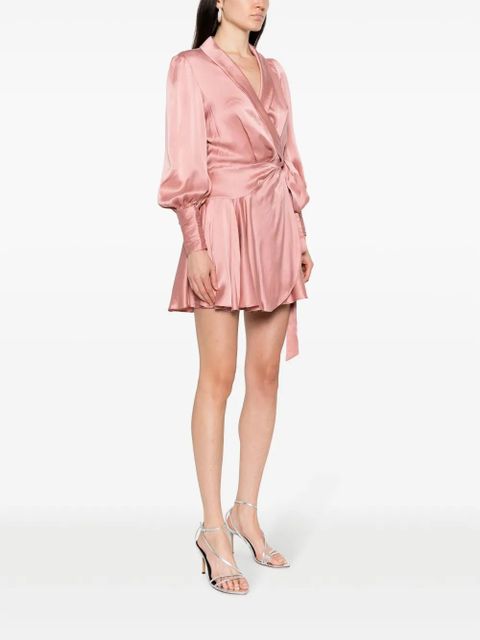 ZIMMERMANN wrap silk dress - Pink