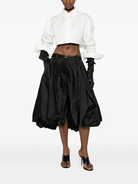 Balenciaga gathered midi skirt - Black - zdjęcie produktu nr 2
