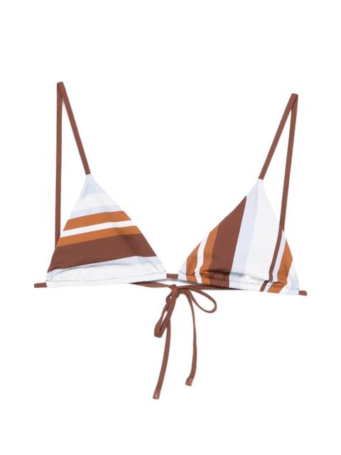 SIR. Marais striped-pattern bikini top - Brown - zdjęcie produktu nr 1