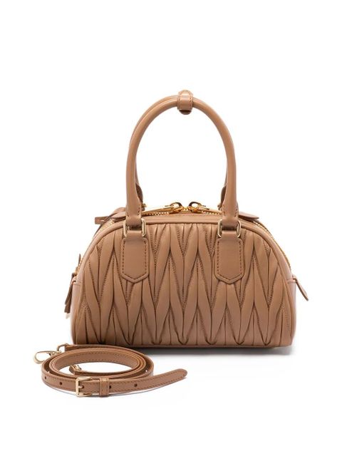 Miu Miu Arcadie leather tote bag - Neutrals