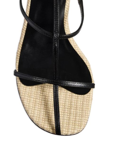 KHAITE 75mm Cage strappy heeled sandals - Black