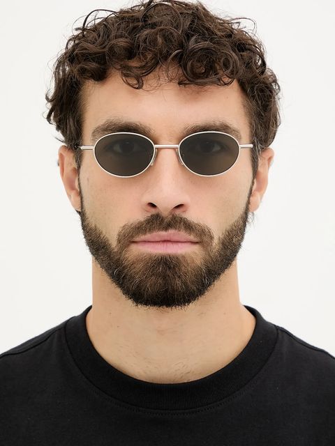 Alexander McQueen okulary przeciwsłoneczne kolor srebrny AM0523S