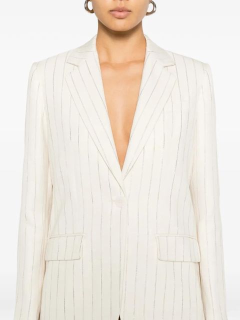 SANDRO striped-pattern blazer - Neutrals