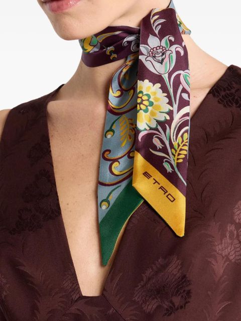 ETRO paisley-print silk scarf - Red - zdjęcie produktu nr 2