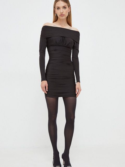 Marciano Guess sukienka kolor czarny mini dopasowana