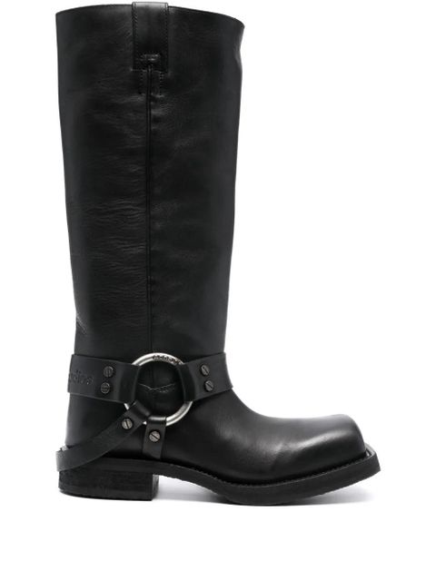 Acne Studios 30mm square-toe leather boots - Black - zdjęcie produktu nr 1