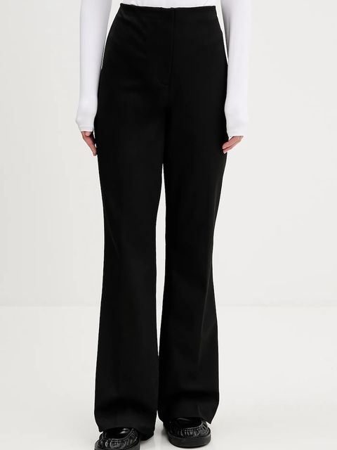 Abercrombie & Fitch spodnie damskie kolor czarny dzwony high waist KI156-5443-900